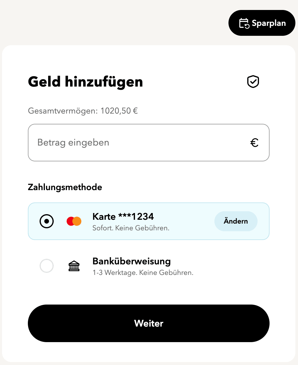 Add funds de