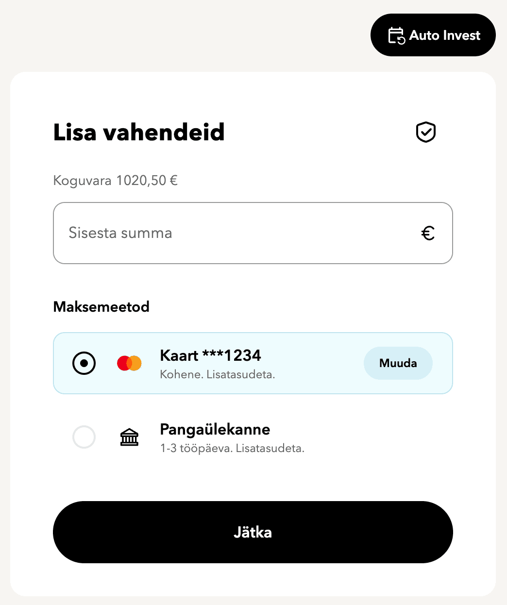 Add funds ee