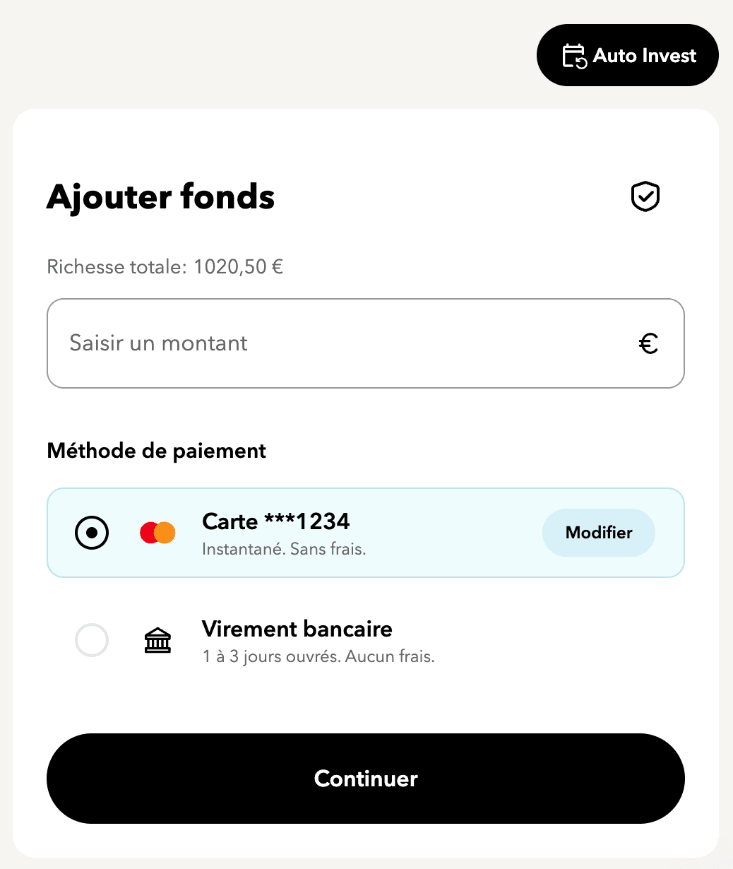 Add funds fr