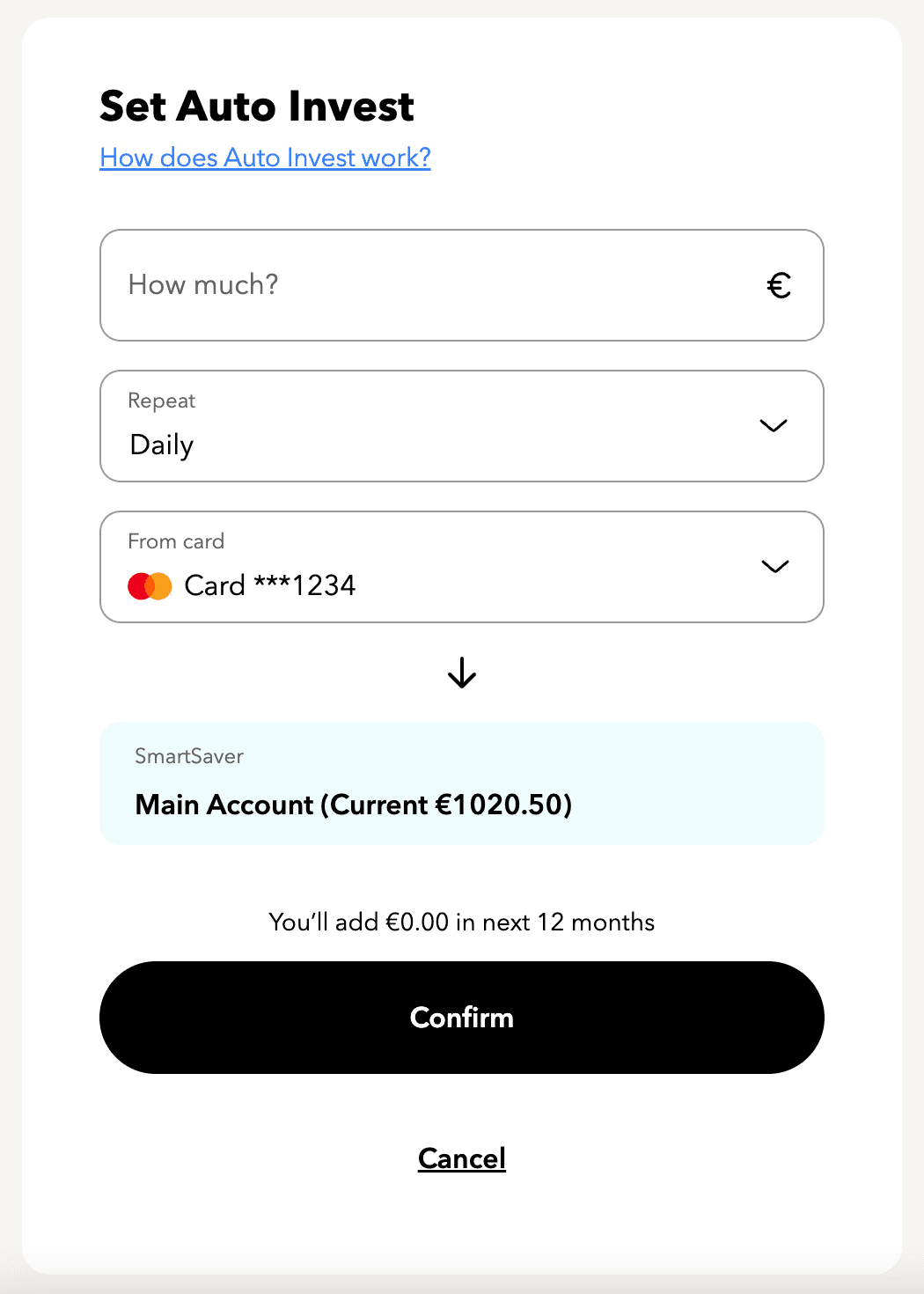 set auto invest